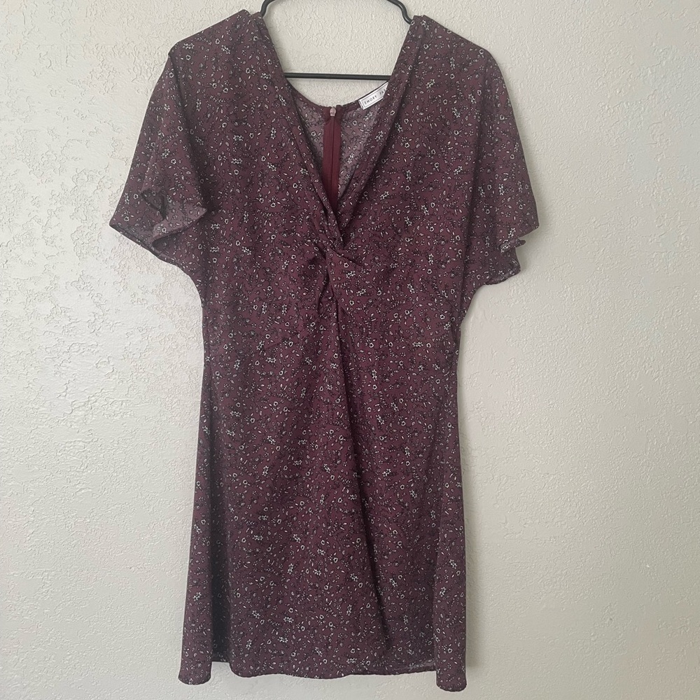 Emory park maroon floral dress